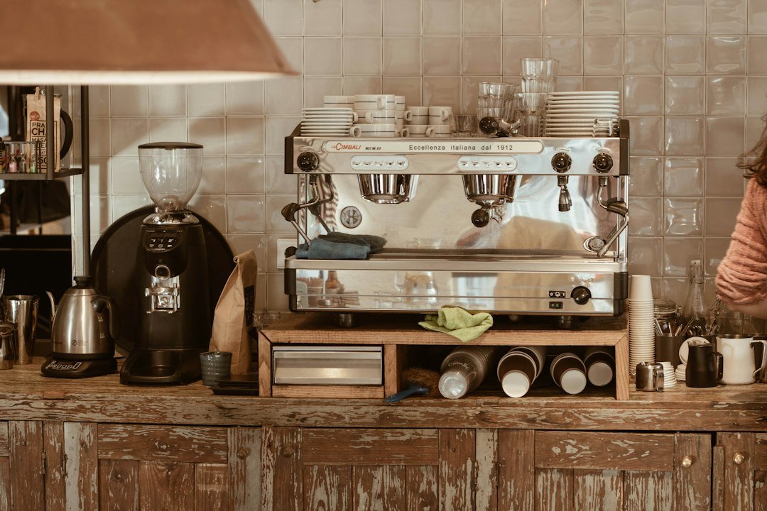 gray coffee espresso machine